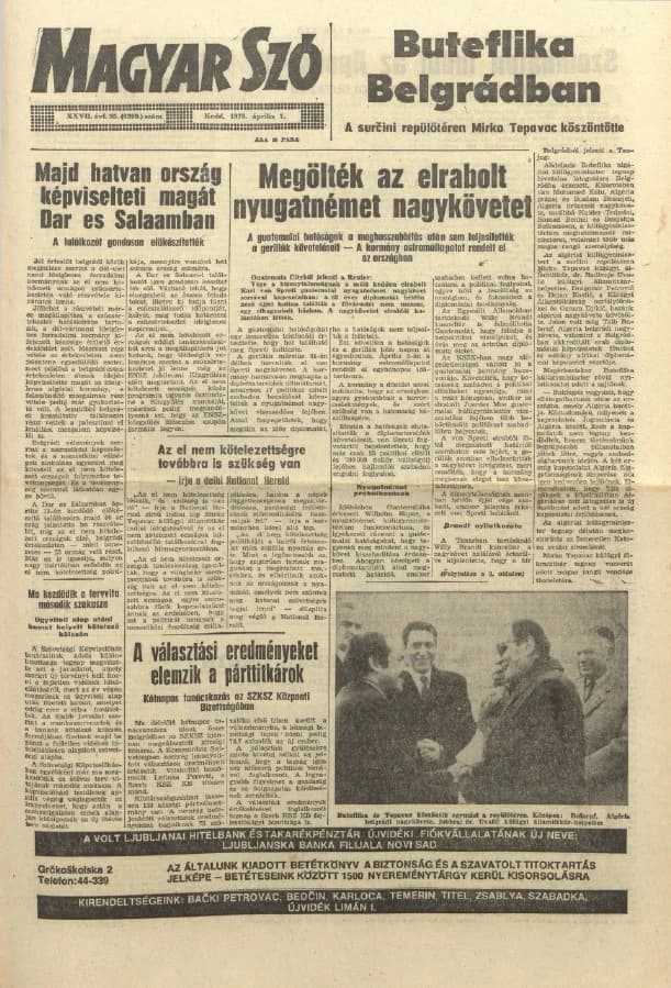 Magyar Szó, 27. évf. 1970. április 7. 95. sz. 1–16. oldal