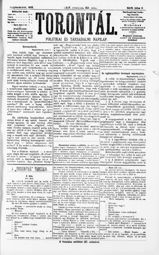 Torontál, 24. évf. 1895. július 8. 154. sz.