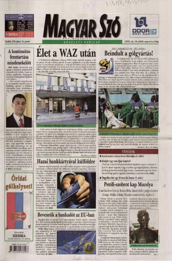 Magyar Szó, 67. évf. 2010. június 18. 139. sz. 1–24. oldal