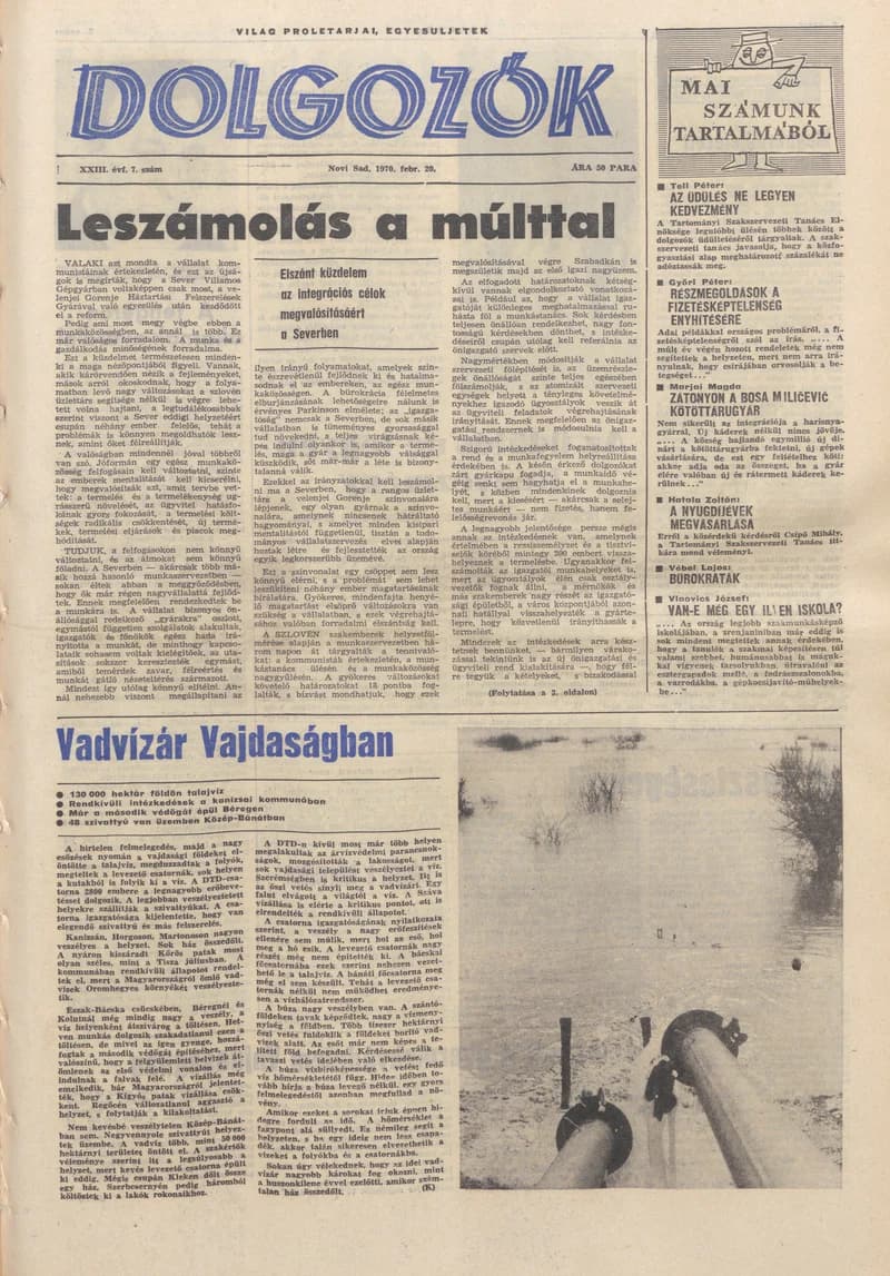 Dolgozók, 24. évf. 1970. február 20. 7. sz.