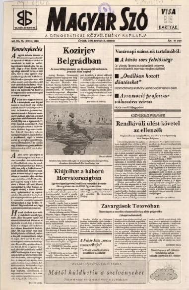 Magyar Szó, 52. évf. 1995. február 18. 40. sz. 1–16. oldal