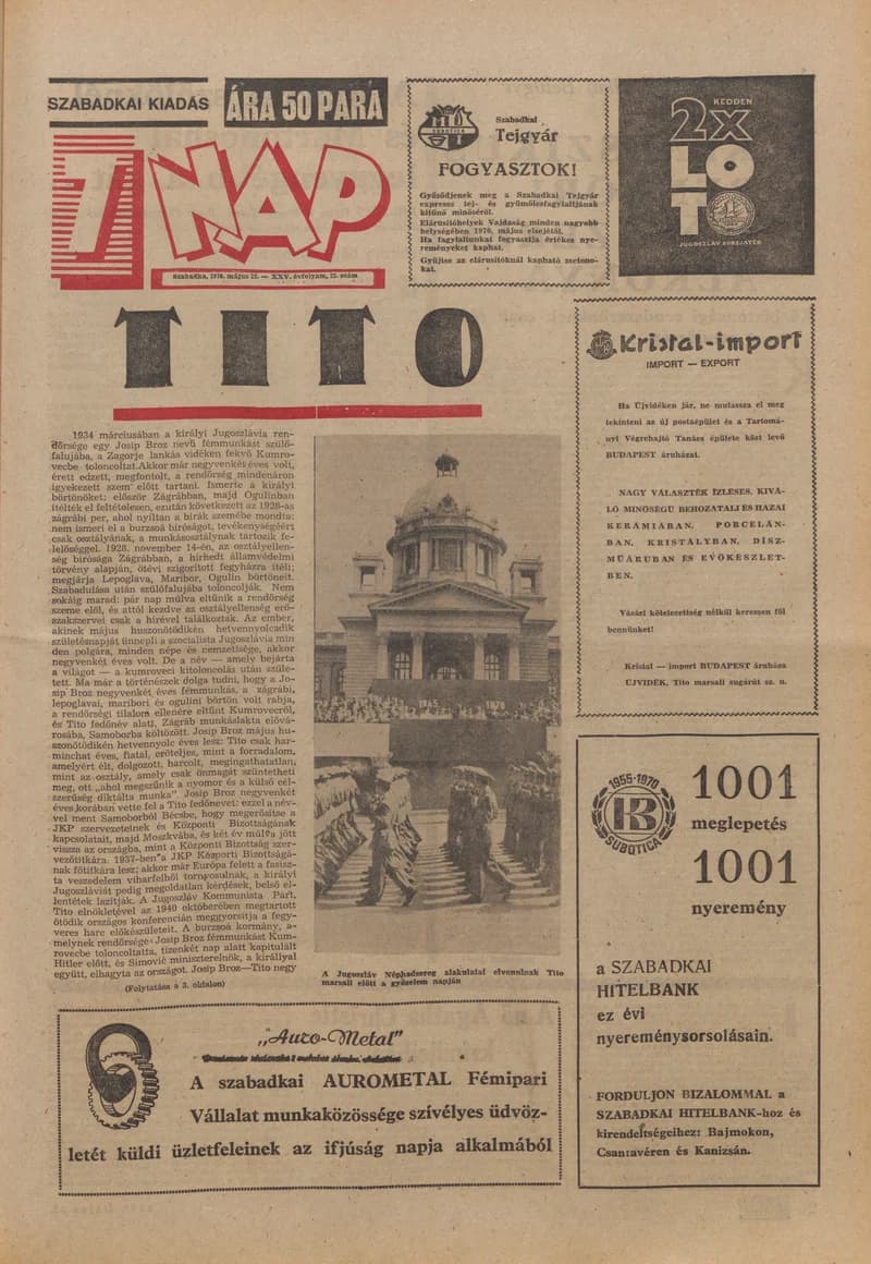 7 Nap, 25. évf. 1970. május 22. 22. sz. 1–28. oldal