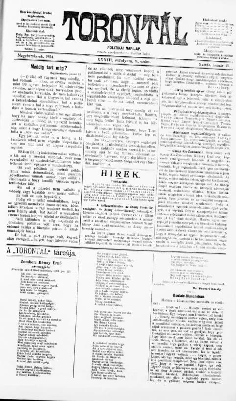 Torontál, 33. évf. 1904. január 13. 9. sz.