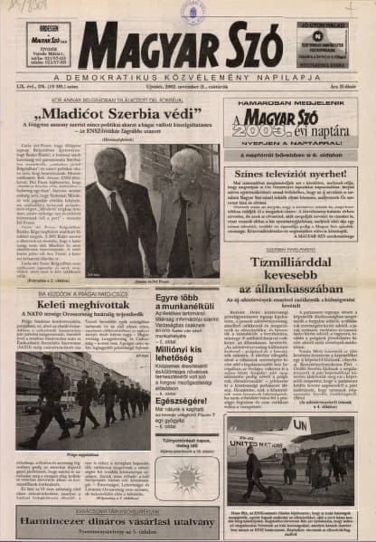 Magyar Szó, 59. évf. 2002. november 21. 276. sz. 1–16. oldal