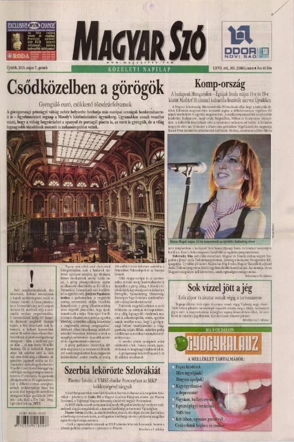 Magyar Szó, 67. évf. 2010. május 7. 103. sz. 1–20. oldal