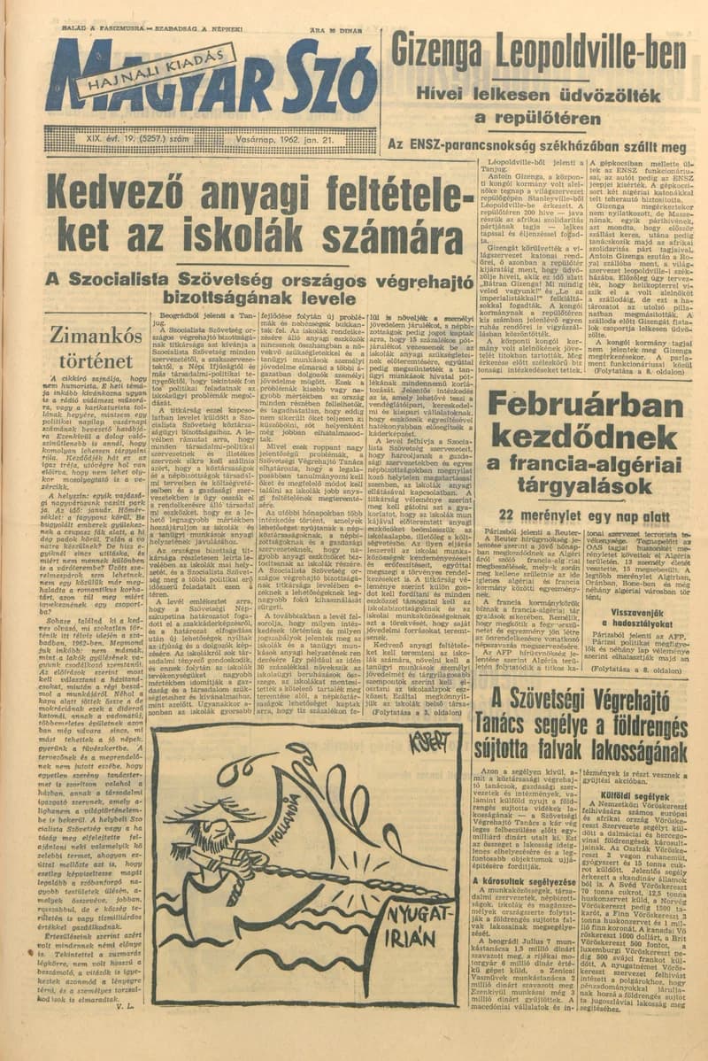 Magyar Szó, 19. évf. 1962. január 21. 19. sz. 1–24. oldal