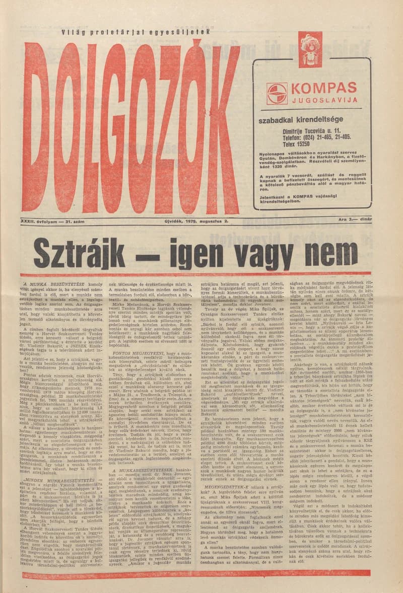 Dolgozók, 33. évf. 1979. augusztus 2. 31. sz.