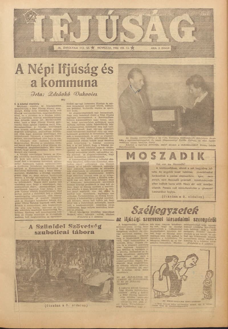 Ifjúság, 11. évf. 1955. augusztus 13. 513. sz.