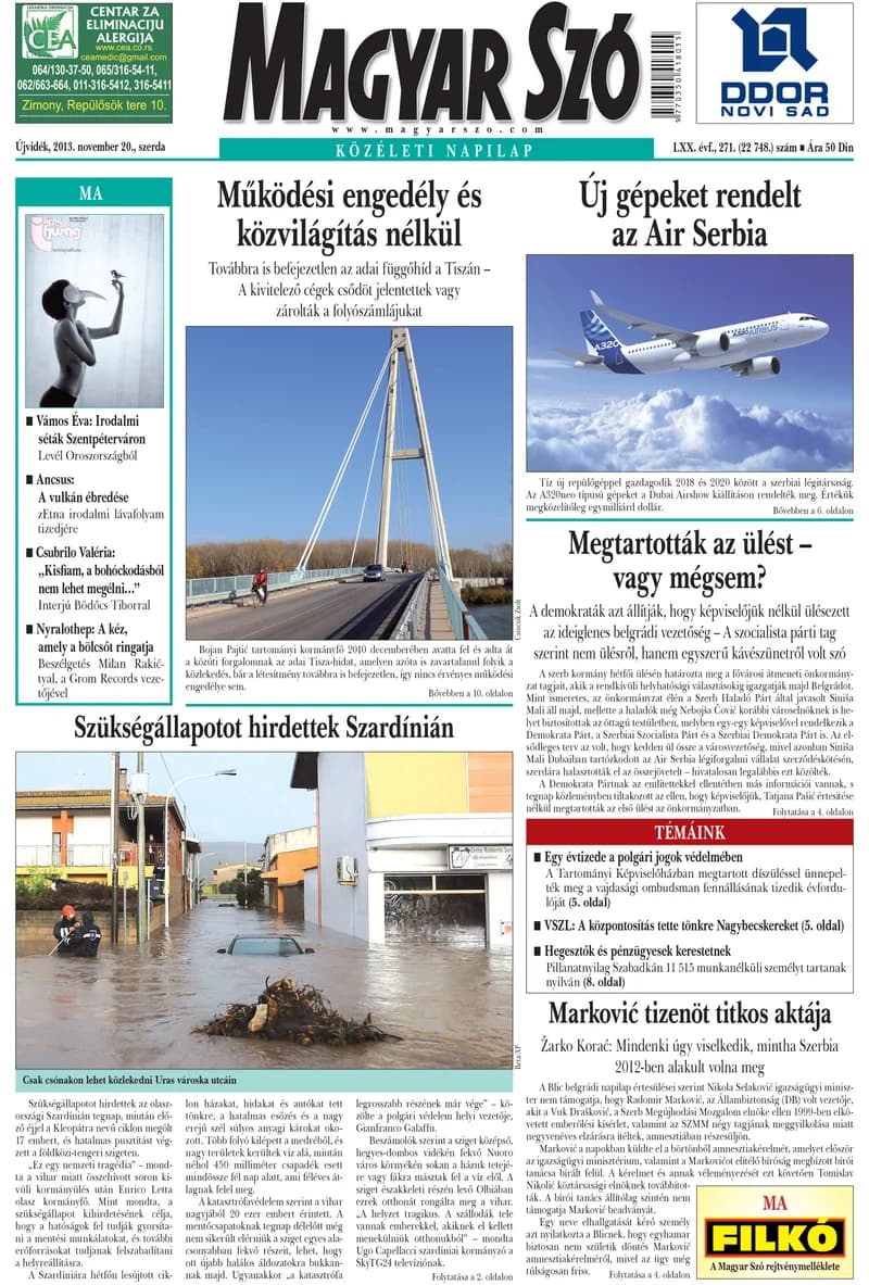 Magyar Szó, 70. évf. 2013. november 20. 271. sz. 1–20. oldal