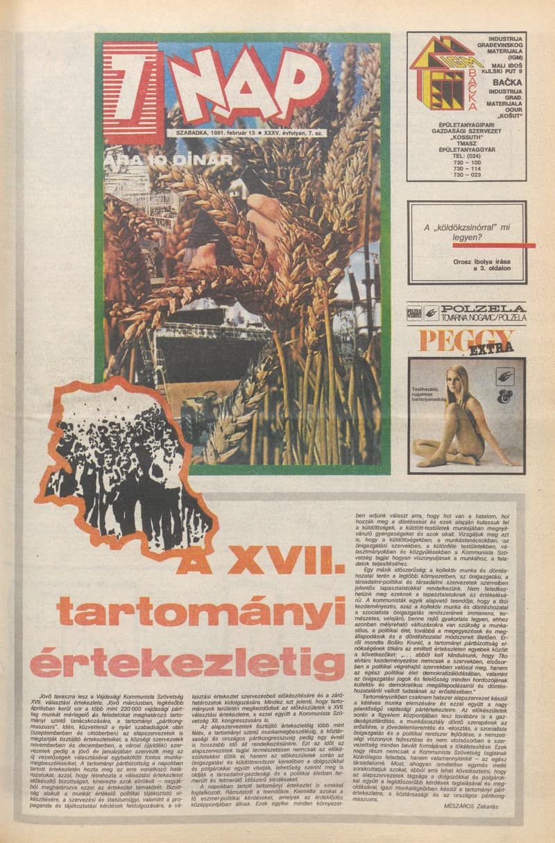 7 Nap, 39. évf. 1981. február 13. 7. sz. 1–20. oldal