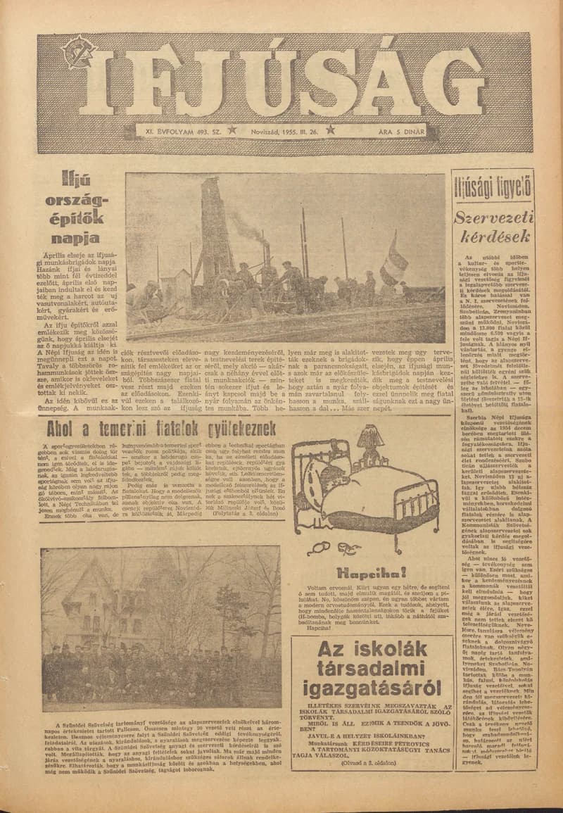 Ifjúság, 11. évf. 1955. március 26. 493. sz.