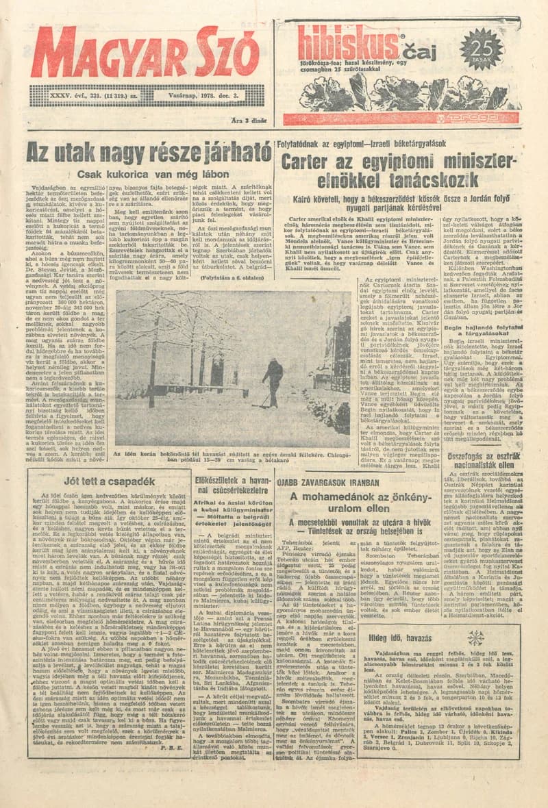 Magyar Szó, 35. évf. 1978. december 3. 331. sz. 1–28. oldal