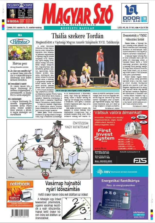 Magyar Szó, 69. évf. 2012. március 24. – 25. 68. sz. 1–48. oldal