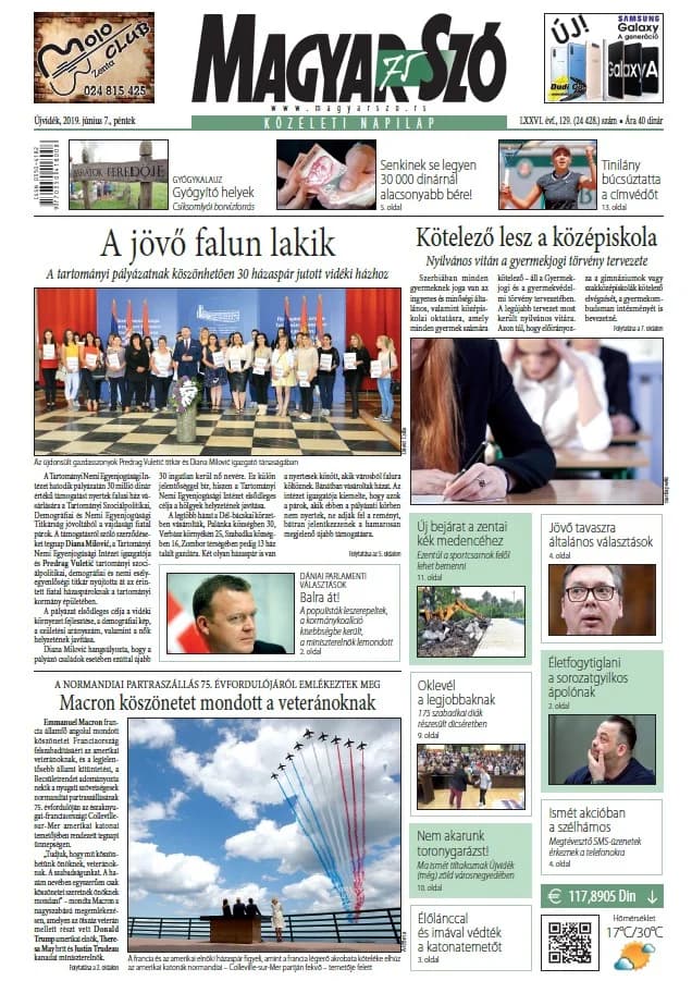 Magyar Szó, 76. évf. 2019. június 7. 129. sz. 1–16. oldal