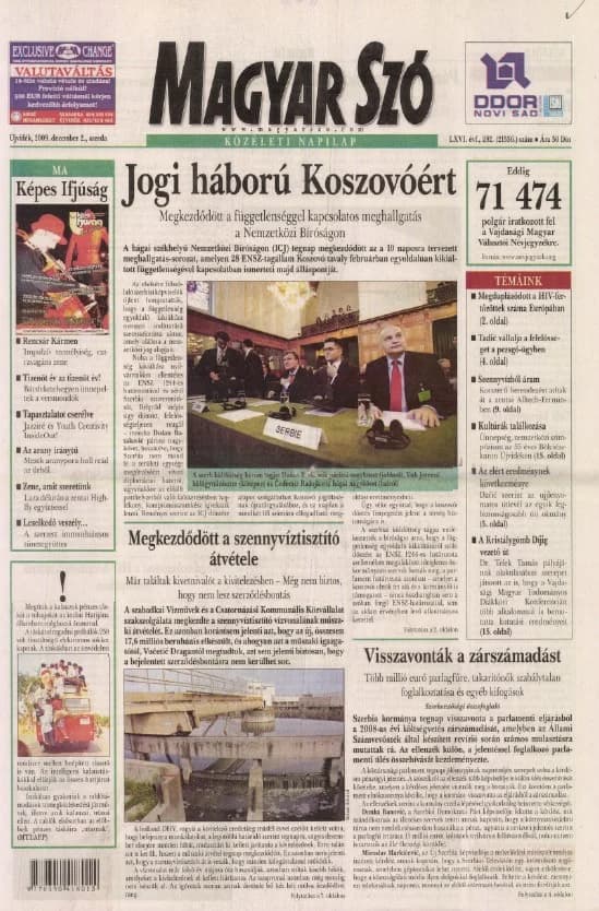 Magyar Szó, 66. évf. 2009. december 2. 282. sz. 1–20. oldal