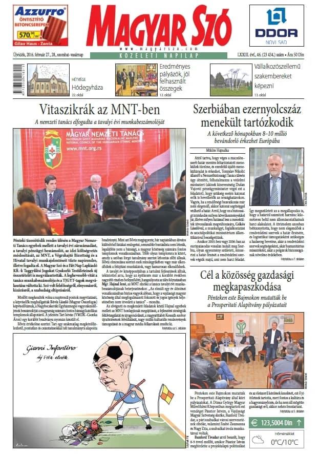 Magyar Szó, 73. évf. 2016. február 27. – 28. 46. sz. 1–48. oldal