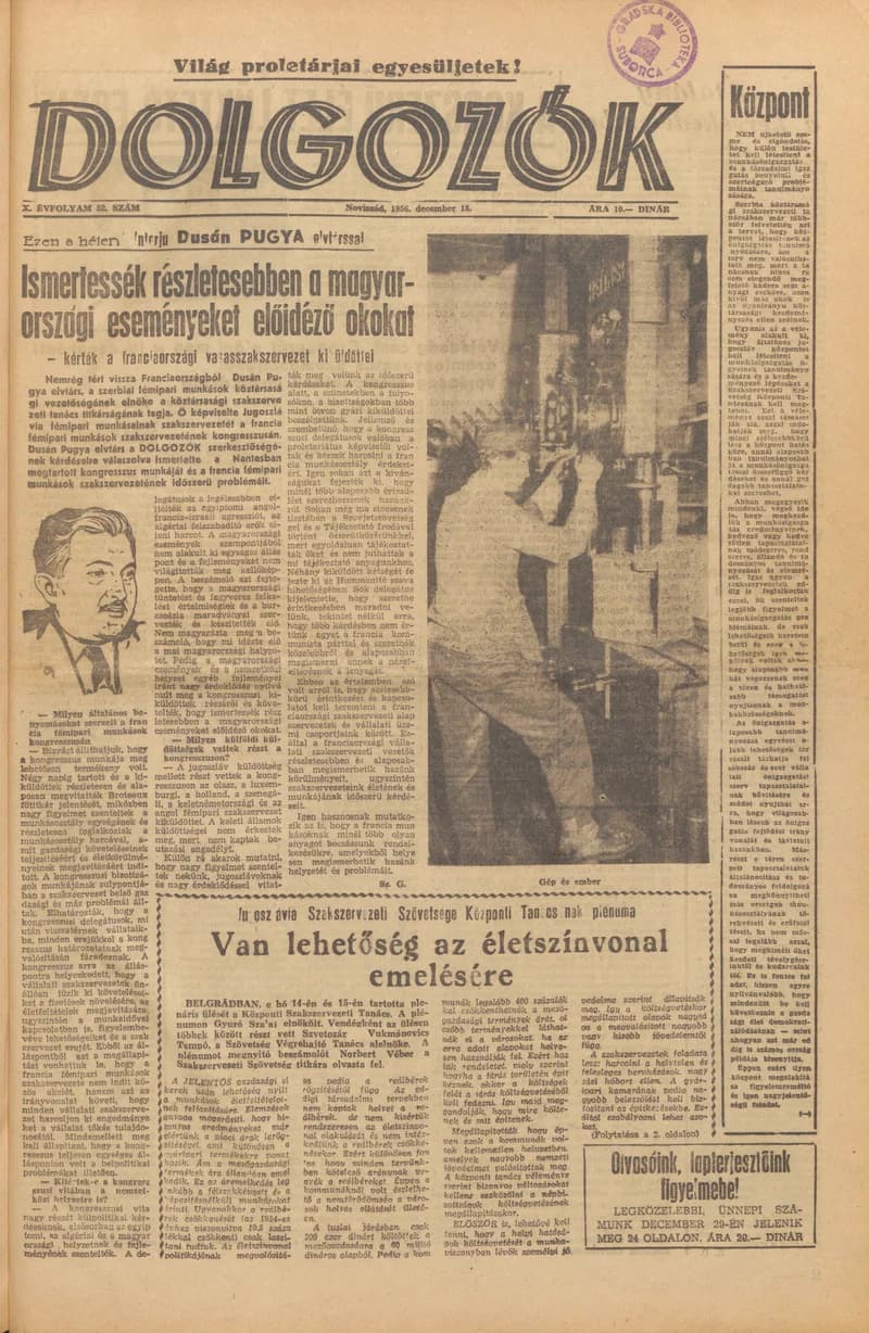 Dolgozók, 10. évf. 1956. december 18. 52. sz.