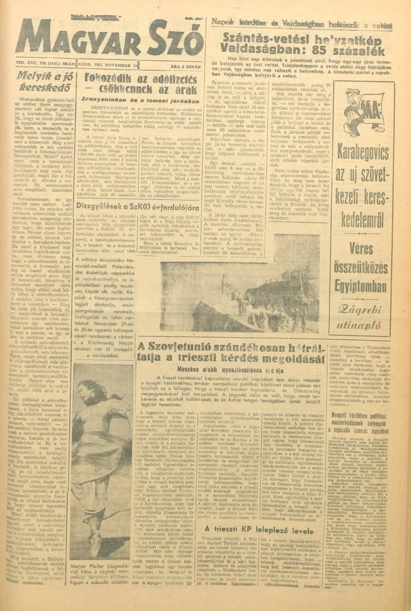 Magyar Szó, 8. évf. 1951. november 20. 276. sz. 1–4. oldal