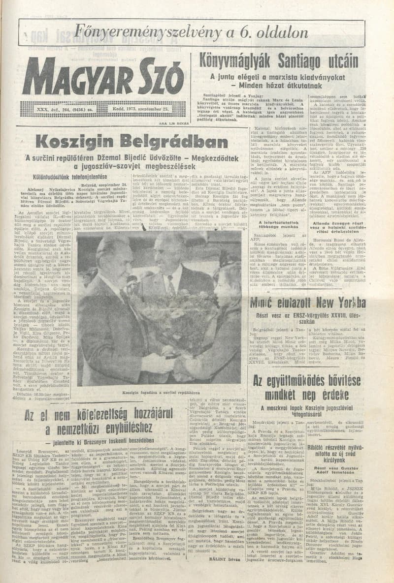 Magyar Szó, 30. évf. 1973. szeptember 25. 264. sz. 1–20. oldal