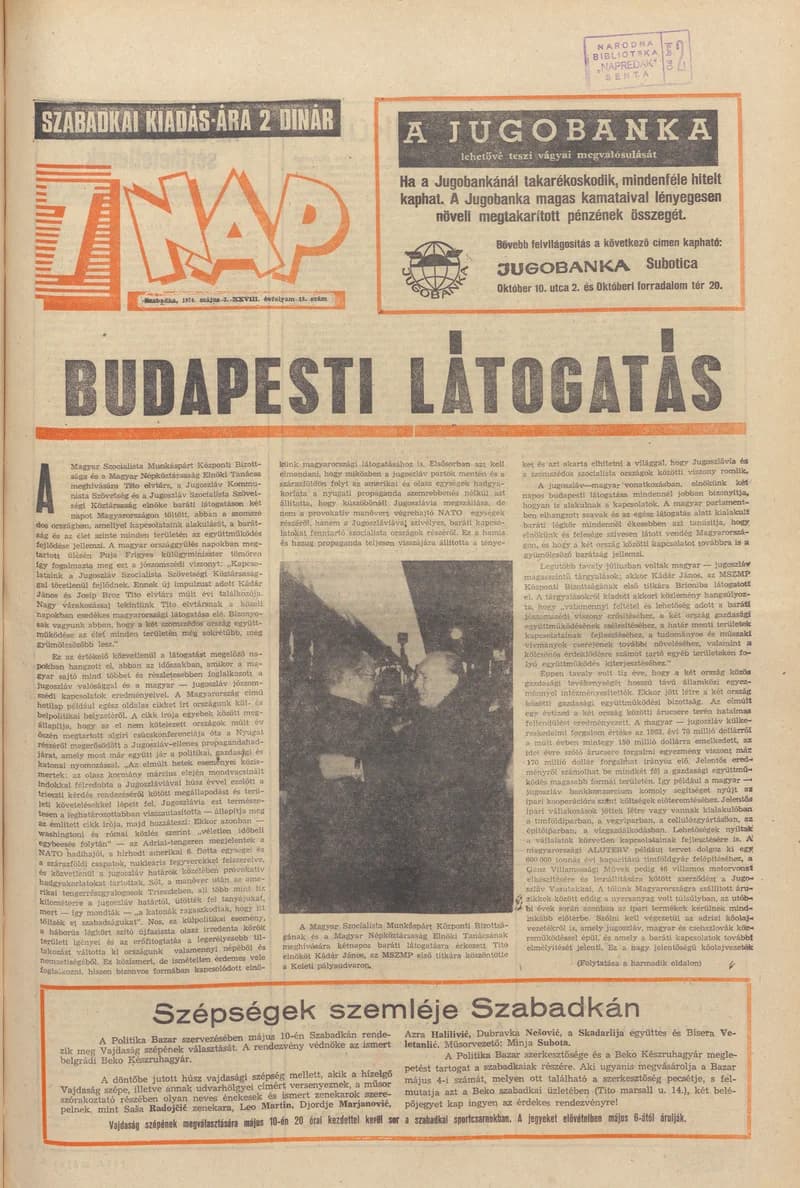 7 Nap, 29. évf. 1974. május 3. 18. sz. 1–28. oldal