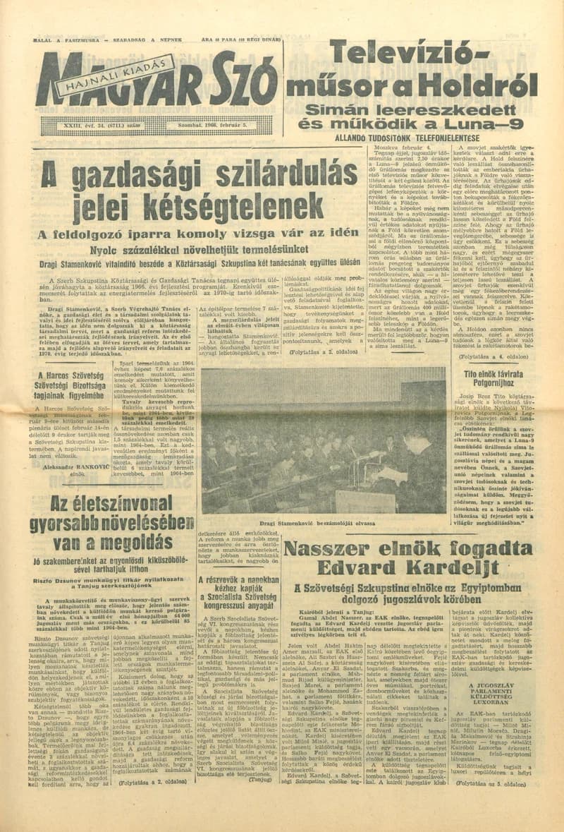 Magyar Szó, 23. évf. 1966. február 5. 34. sz.