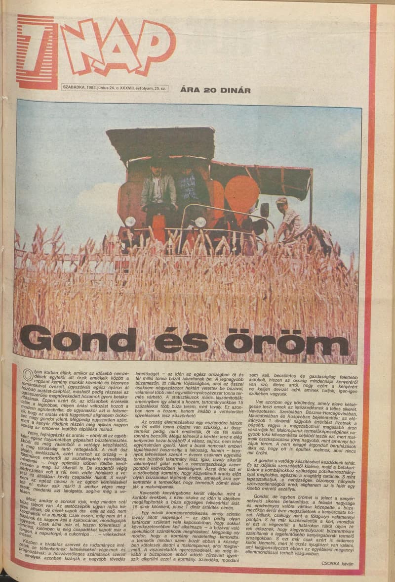 7 Nap, 38. évf. 1983. június 24. 25. sz. 1–12. oldal