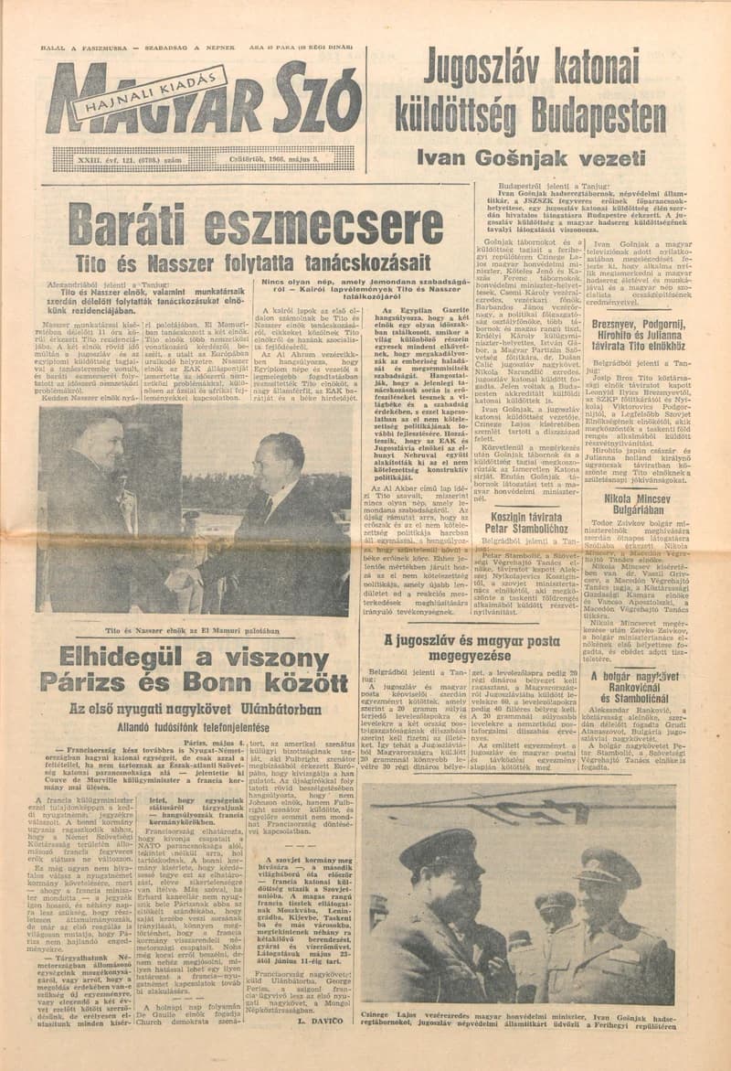 Magyar Szó, 23. évf. 1966. május 5. 121. sz.