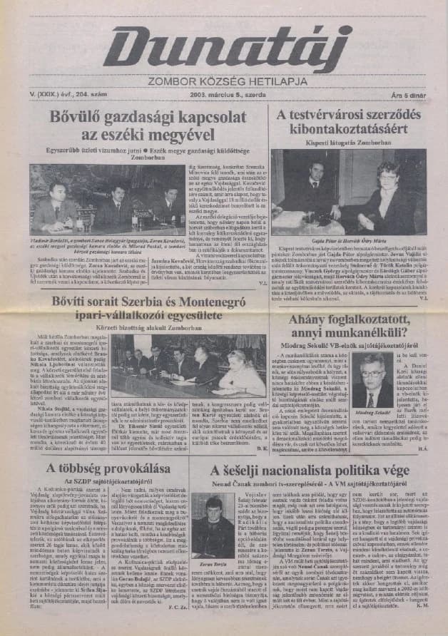 Dunatáj, 5. évf. 2003. március 5. 204. sz.