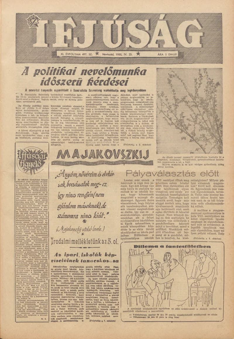 Ifjúság, 11. évf. 1955. április 23. 497. sz.