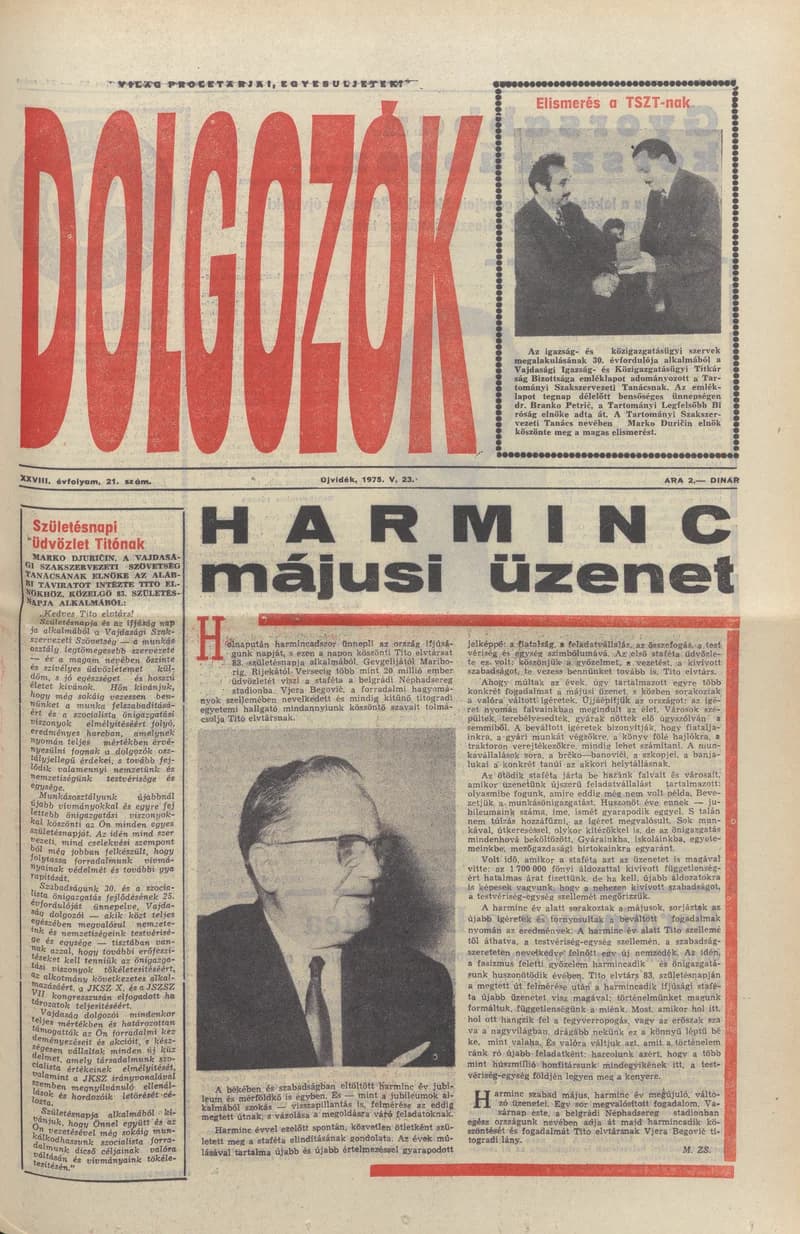 Dolgozók, 29. évf. 1975. május 23. 21. sz.
