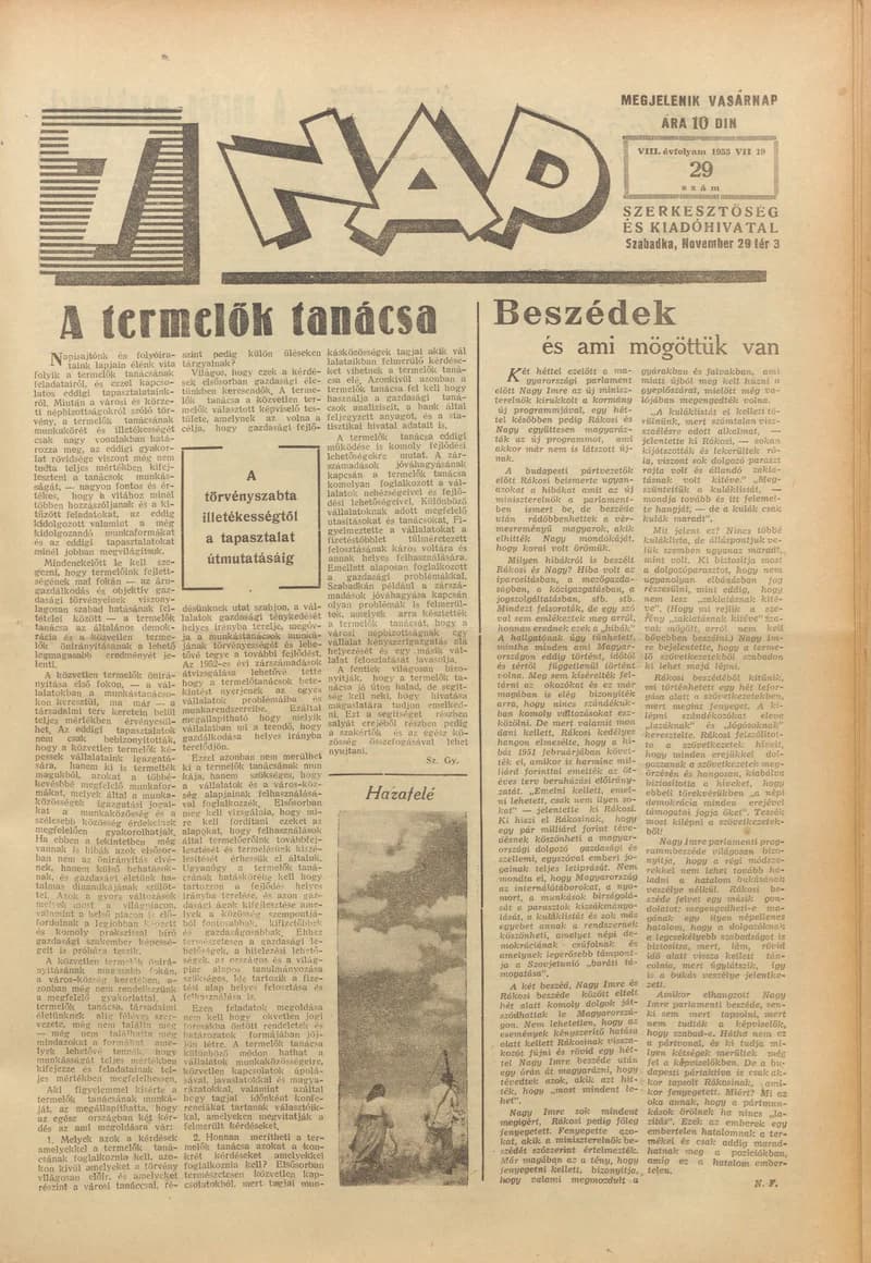 7 Nap, 8. évf. 1953. július 19. 29. sz. 1–16. oldal