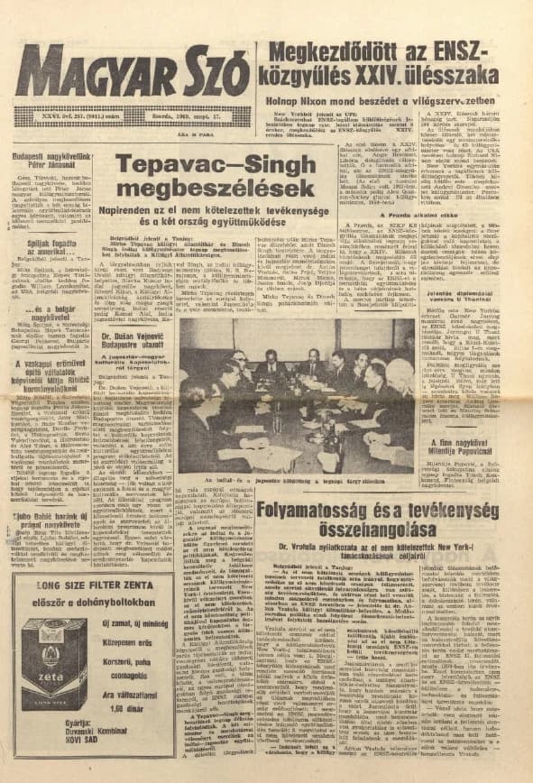 Magyar Szó, 26. évf. 1969. szeptember 17. 257. sz. 1–14. oldal