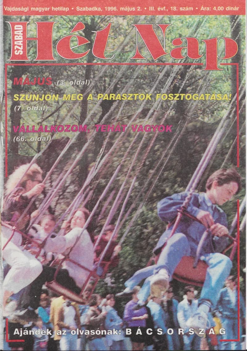 Szabad Hét Nap, 3. évf. 1996. május 2. 18. sz.