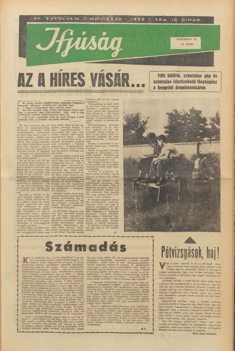 Ifjúság, 15. évf. 1959. augusztus 27. 35. sz.