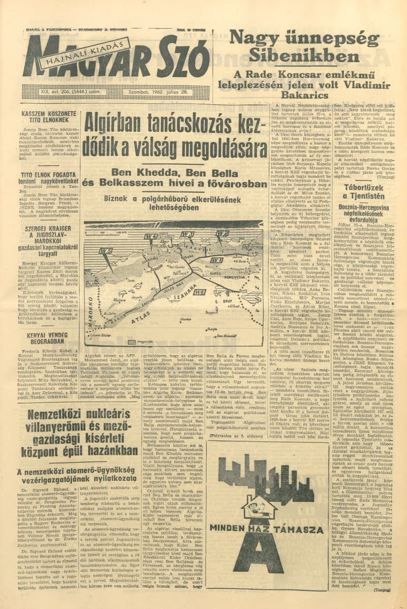 Magyar Szó, 19. évf. 1962. július 28. 206. sz.
