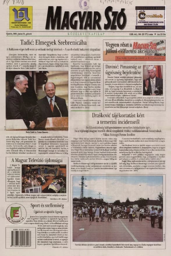 Magyar Szó, 62. évf. 2005. június 24. 146. sz. 1–20. oldal