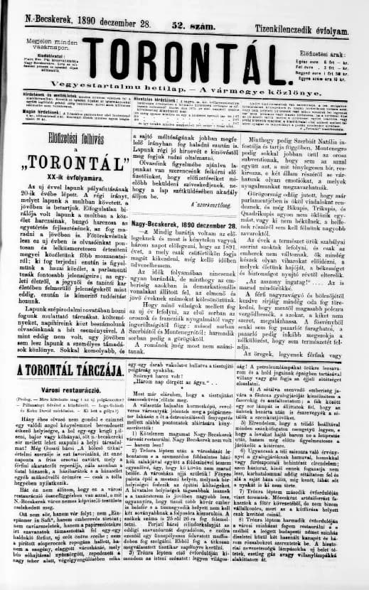 Torontál, 19. évf. 1890. december 28. 52. sz.