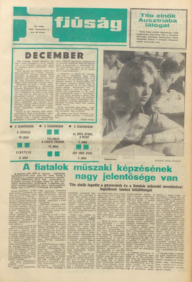 Ifjúság, 21. évf. 1965. december 2. 35. sz.