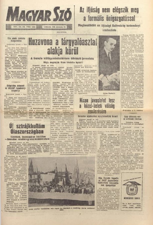 Magyar Szó, 25. évf. 1968. december 12. 341. sz. 1–20. oldal