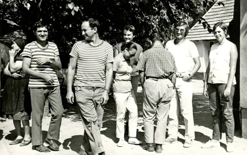 Benes József a régészeti ásatáson