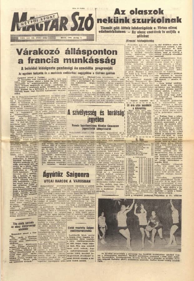 Magyar Szó, 25. évf. 1968. június 3. 151. sz. 1–16. oldal