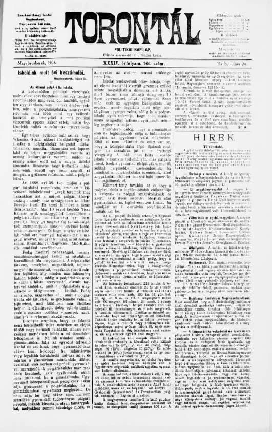 Torontál, 34. évf. 1905. július 24. 166. sz.