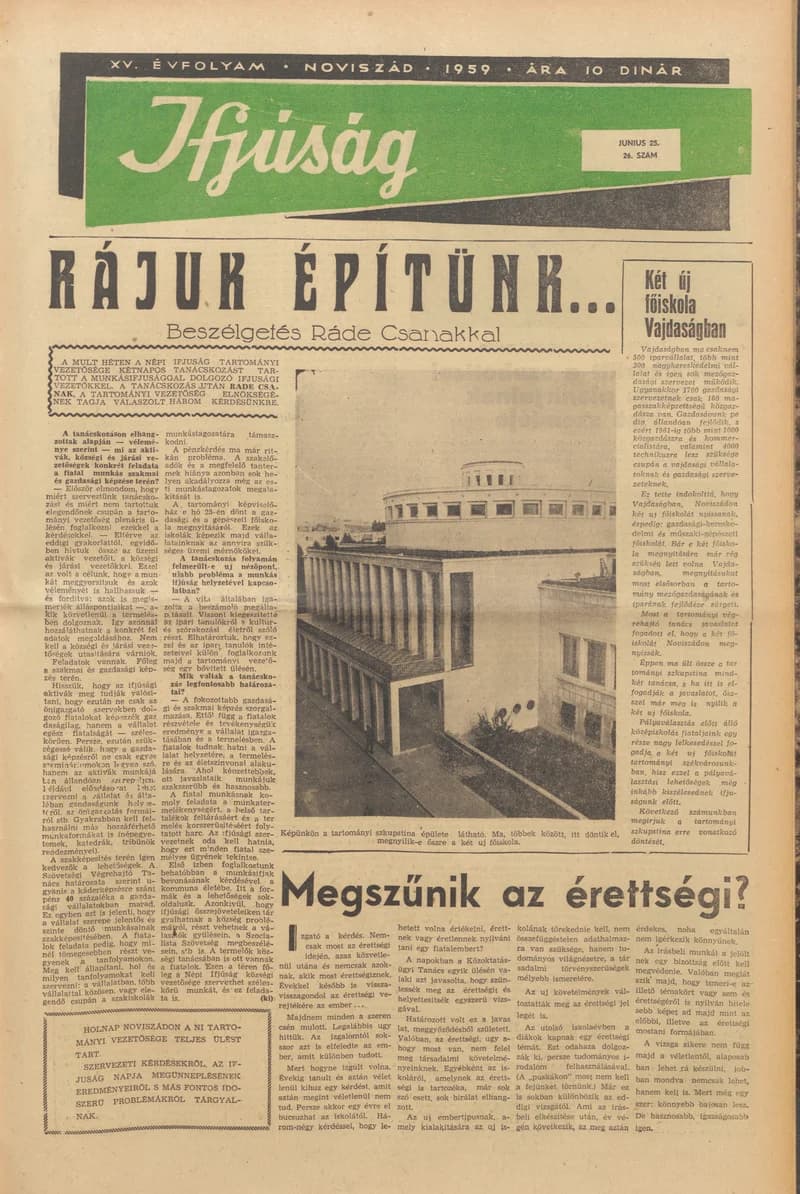 Ifjúság, 15. évf. 1959. június 25. 26. sz.