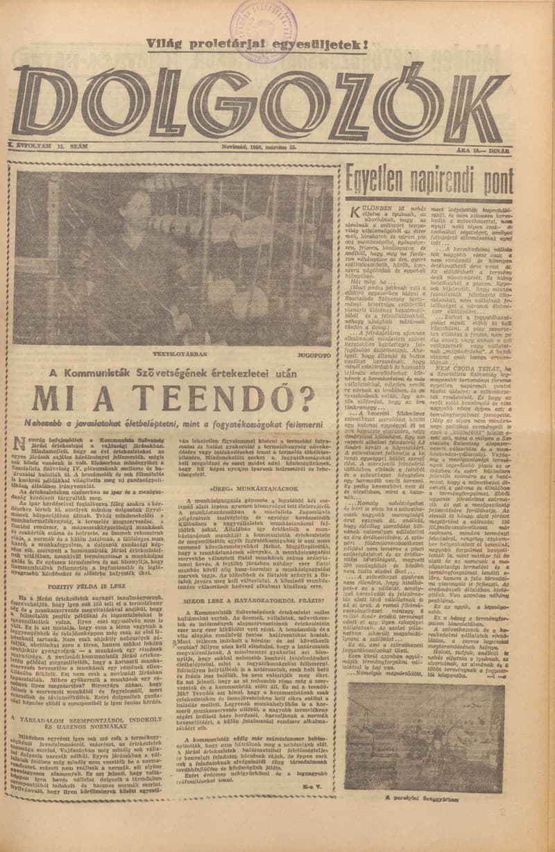 Dolgozók, 10. évf. 1956. március 13. 12. sz.