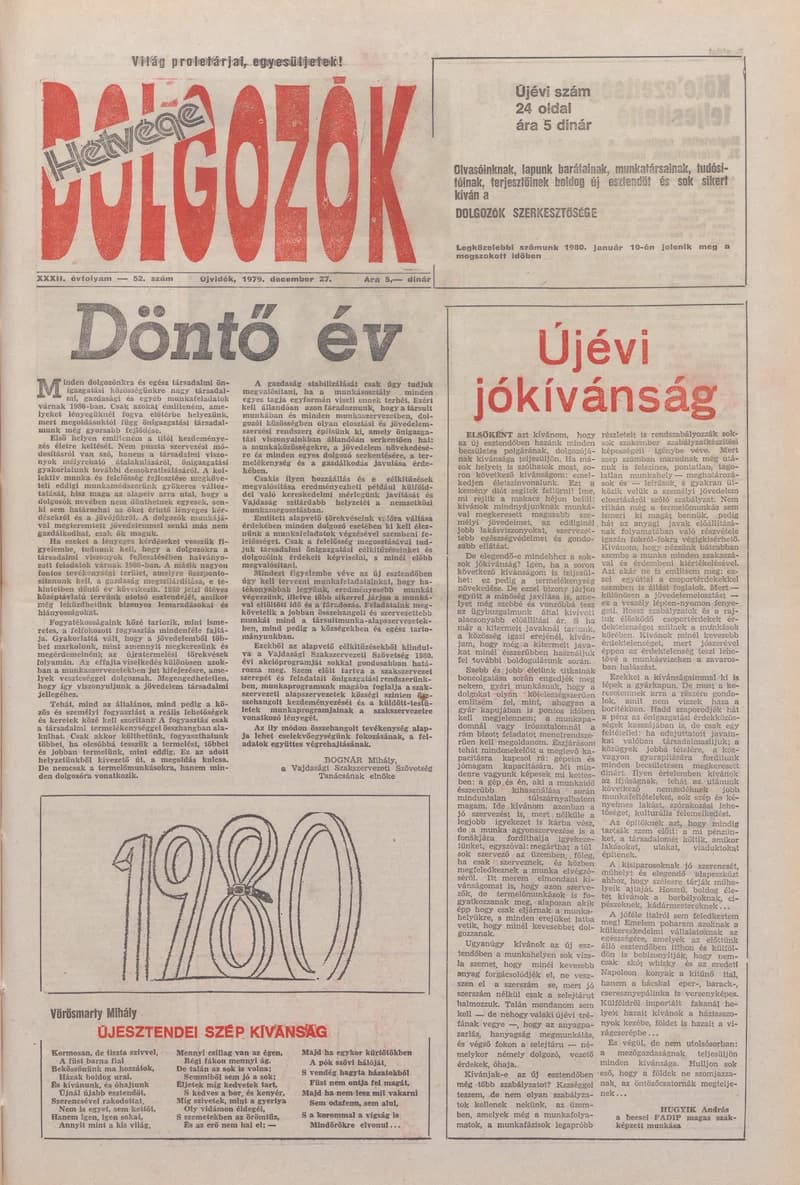 Dolgozók, 33. évf. 1979. december 27. 52. sz.