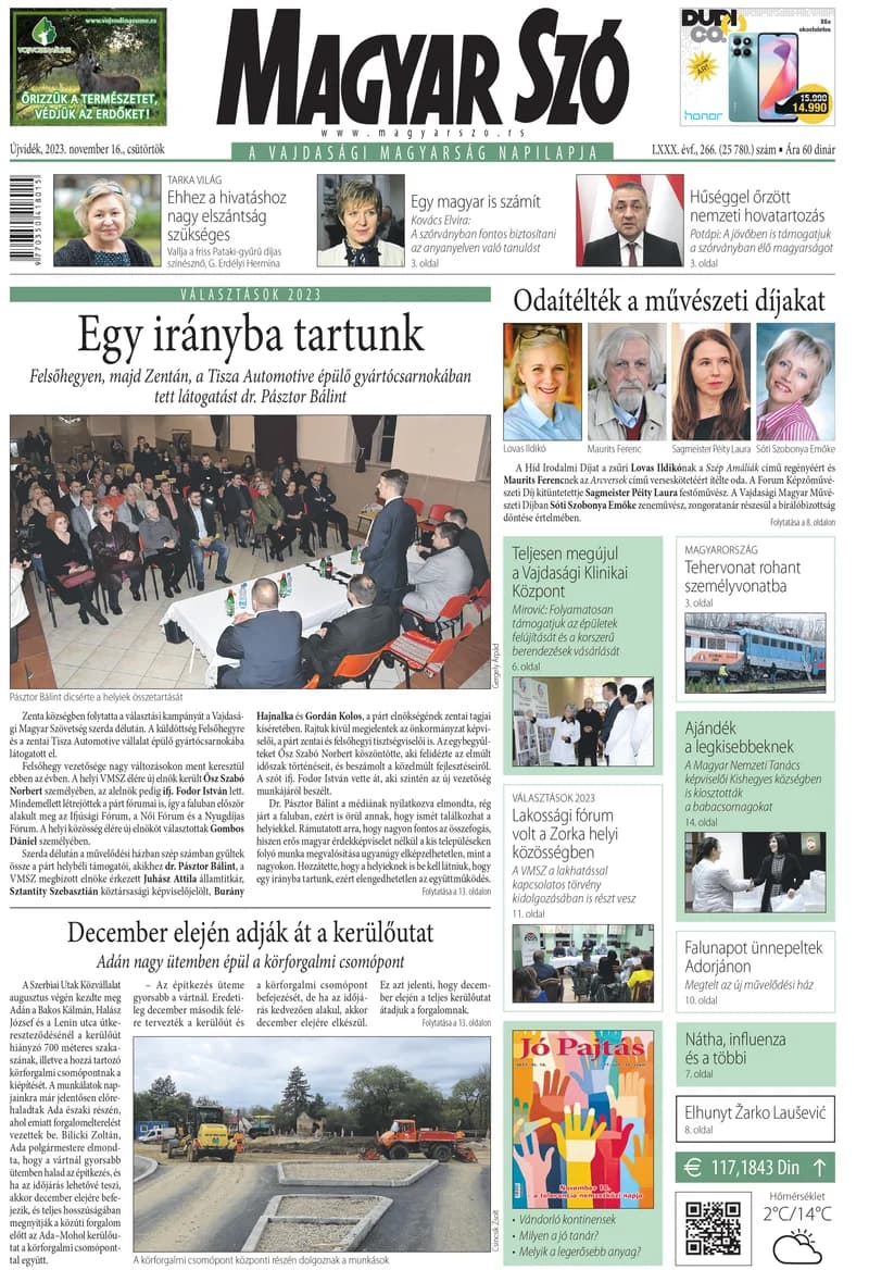 Magyar Szó, 80. évf. 2023. november 16. 266. sz. 1–20. oldal