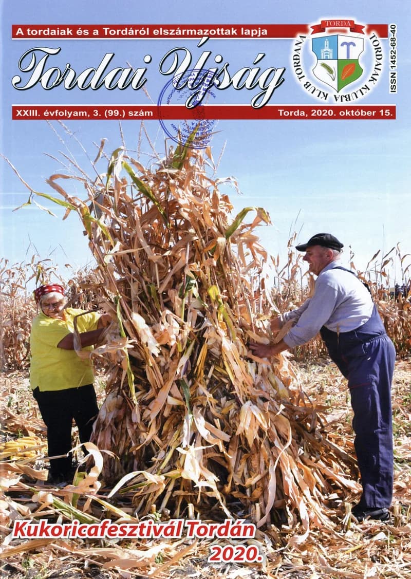 Tordai Újság, 23. évf. 2020. október 15. 3. sz. 1–24. oldal
