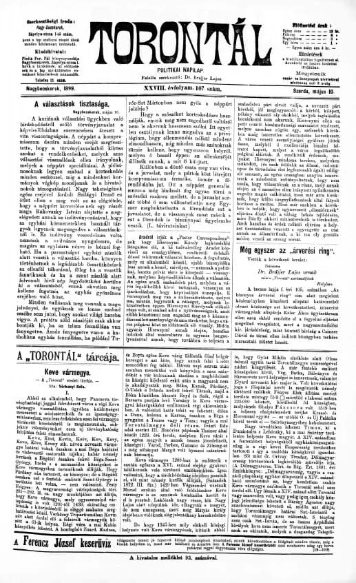 Torontál, 28. évf. 1899. május 10. 107. sz.