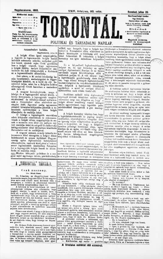 Torontál, 24. évf. 1895. július 20. 165. sz.