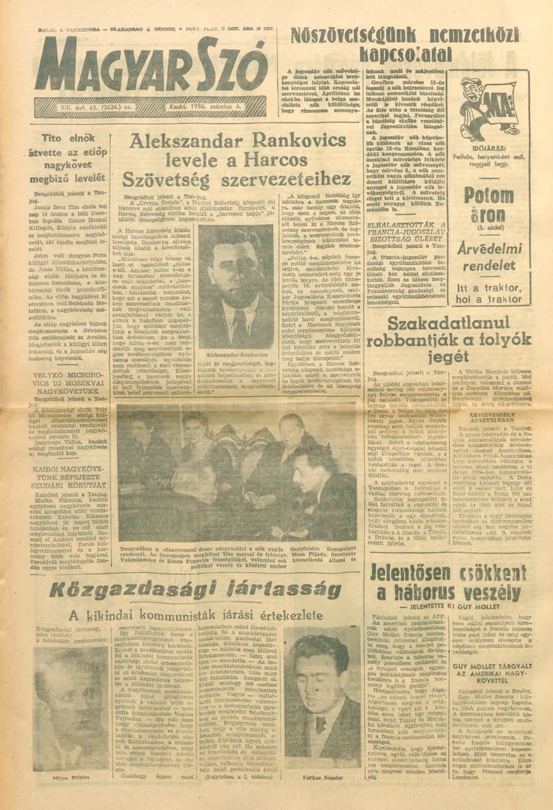Magyar Szó, 13. évf. 1956. március 6. 63. sz. 1–8. oldal